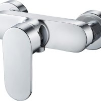 Solepearl Хромиран стенен душ смесител с месингов ръчен душ кран, изход G1/2", снимка 1 - Други стоки за дома - 44053766