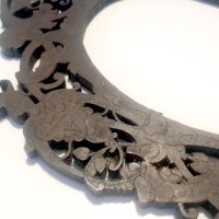  Стар бронзов медальон-рамка със сатанински елементи, снимка 16 - Други ценни предмети - 43698454