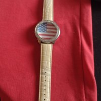 Фешън модел дамски часовник с кристали Американското знаме стил и комфорт 42598, снимка 7 - Дамски - 43786026