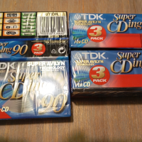Лот от 12 бр чисто нови хромни касети TDK Super CDing 90, снимка 6 - Аудио касети - 44867362