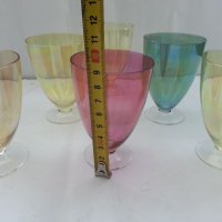 Ретро чаши цветно стъкло, снимка 3 - Антикварни и старинни предмети - 33559640
