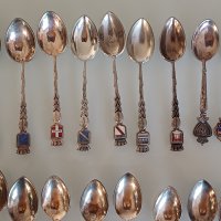 Стари сувенирни лъжички със сребърно покритие, снимка 8 - Антикварни и старинни предмети - 42998367