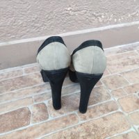 Стилни дамски велурени обувки с токчета, снимка 6 - Дамски обувки на ток - 34590386