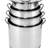 Комплект тенджери от неръждаема стомана, снимка 3 - Съдове за готвене - 43059922