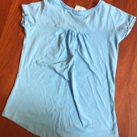 Дамска светлосиня тениска , снимка 2 - Тениски - 29003394