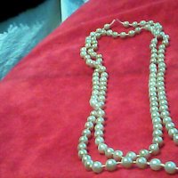 красиво старо перлно колие естествени перли, снимка 1 - Антикварни и старинни предмети - 43876522