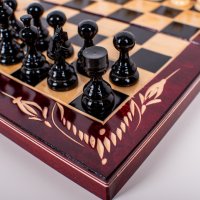 Дървен шах с табла + дървени фигури и пулове, 5 размера, 3 цвята, снимка 6 - Шах и табла - 28401775