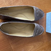 Дамски обувки балеринки от шагренова кожа в шоколадов цвят, снимка 2 - Дамски ежедневни обувки - 43740335