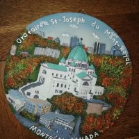Декоративна чиния от Канада,Свети Йосиф, Монреал., снимка 1 - Колекции - 32311005