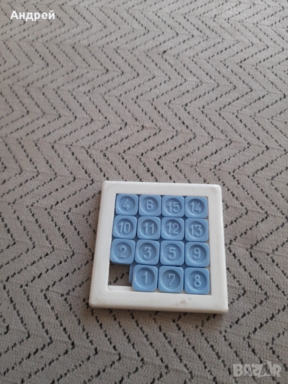 Стара детска игра,плочка за редене,подреждане #13, снимка 1