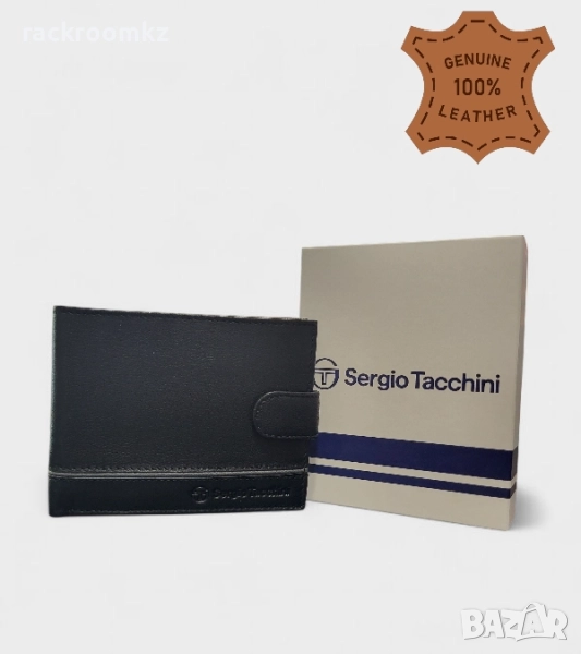 Мъжки портфейл в черен цвят с копче Sergio Tacchini 50116P033, снимка 1