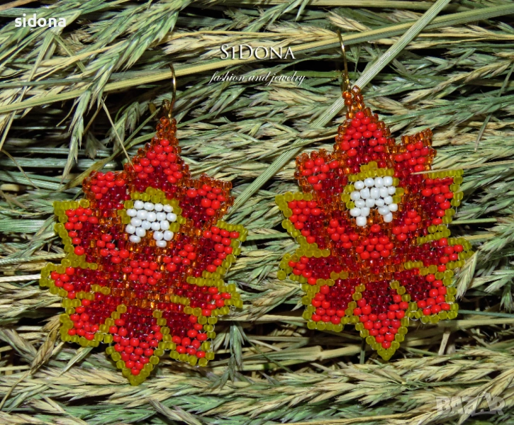 Обеци с мъниста IV, снимка 1