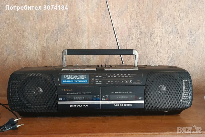 Двукасетъчен радиокасетофон NOVA , снимка 1