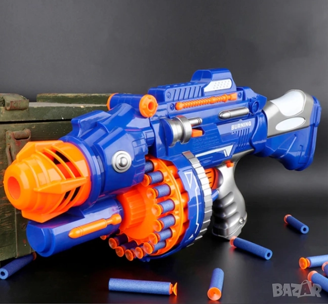   Голям детски пистолет с меки стрели , снимка 1