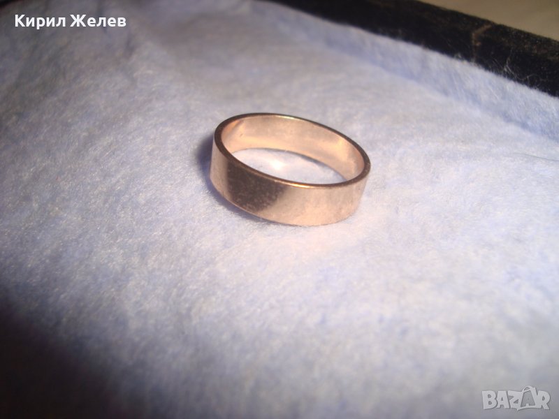 ПОЗЛАТЕНА СТИЛНА МЕДНА КЛАСИЧЕСКА ХАЛКА ПРЪСТЕН 27673, снимка 1
