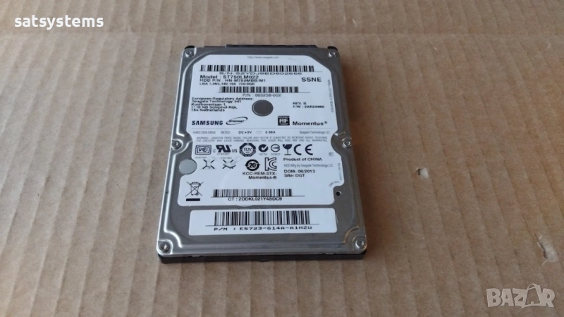 Хард диск Laptop Seagate Samsung ST750LM022 HN 750GB SATA 3.0Gb/s, снимка 1