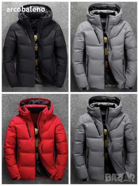 Мъжко зимно топло яке с качулка, 4цвята , снимка 1