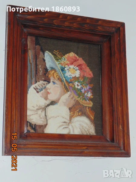 Гоблен Момичето с шапката, снимка 1