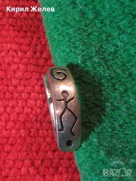 СРЕБЪРНА ОРНАМЕНТИРАНА АНГЛИЙСКА РЕТРО АРТ ОБЕЦА СРЕБРО 925 МАРКОВО БИЖУ 14754, снимка 1