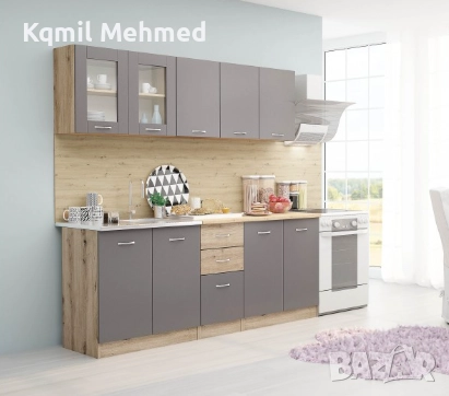 Компактна кухня (графит/артизан), снимка 1