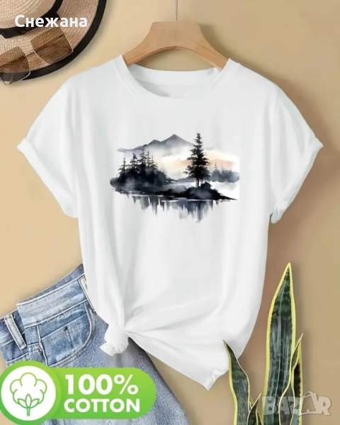 Дамска тениска 100% памук , снимка 1