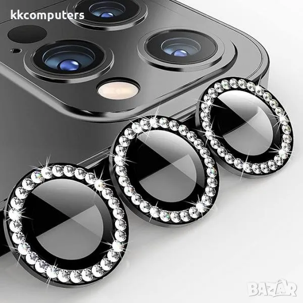 Camera Lens Stone за iPhone 13 Pro / 13 Pro Max / Черен / Баркод : 2403758, снимка 1