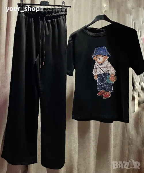 Дамски панталон широк крачол тениски polo bear, снимка 1