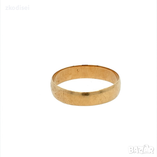 Златен пръстен брачна халка 2,00гр. размер:55 14кр. проба:585 модел:23011-1, снимка 1