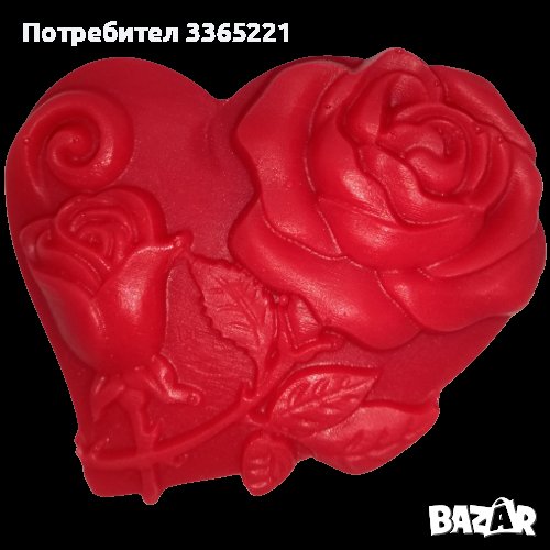 Сапун сърце с рози, снимка 1