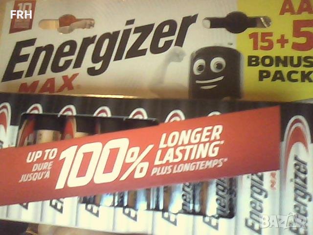 Алкални батерии Energizer MAX 1.5V AA или ААА(20броя)-нови, снимка 1