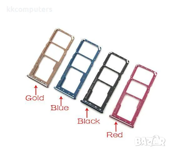SIM / MicroSD държач /Златен/ за Samsung A7 (2018) A750 Баркод : 114434, снимка 1