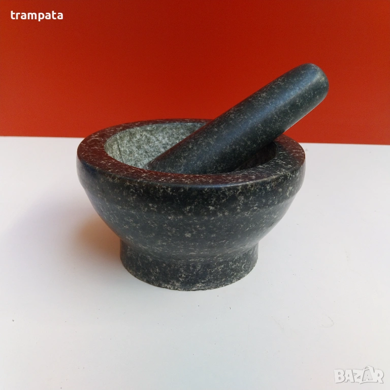 НАЙ ДОБРАТА ОФЕРТА Хаванче ХXL ,гранит, диаметър 17см. , снимка 1