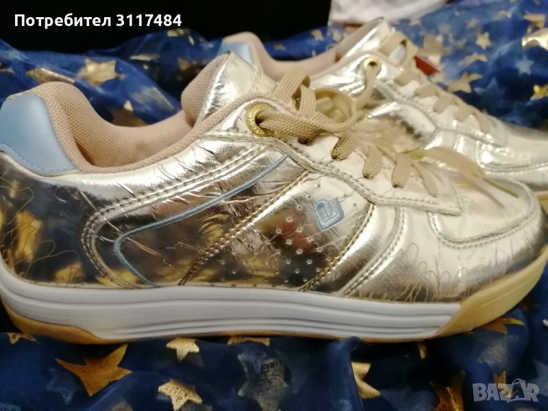 Лукс Дамски  италянски маратонки най новия модел в златисто , снимка 1