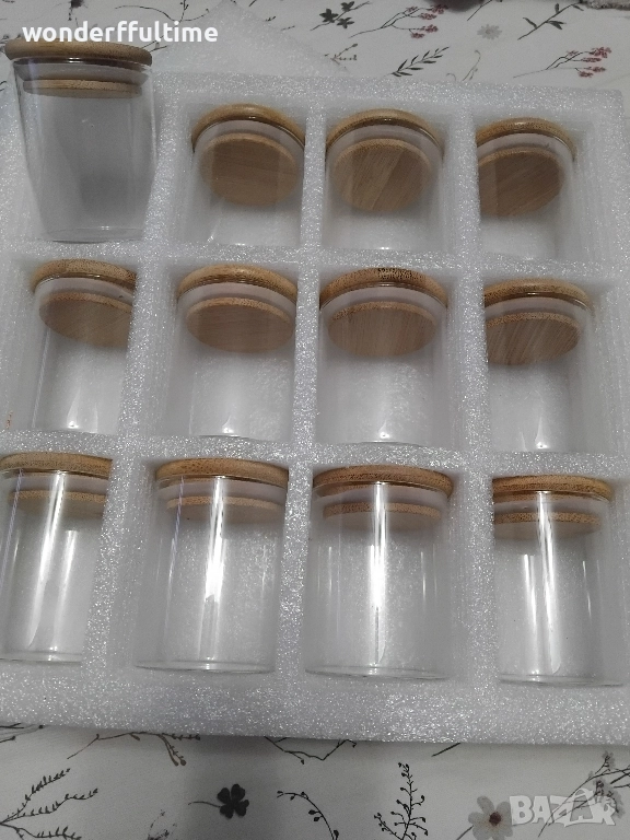 Стъклени бурканчета за подправки,нови, снимка 1