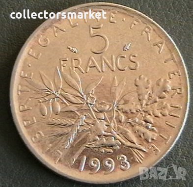 5 франка 1993, Франция, снимка 1