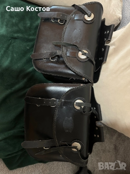 Кожени дисаги за мотор, снимка 1