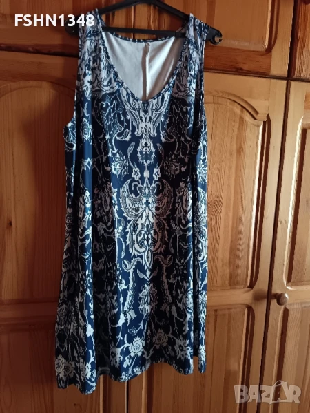 Макси рокля в синьо и бяло , снимка 1