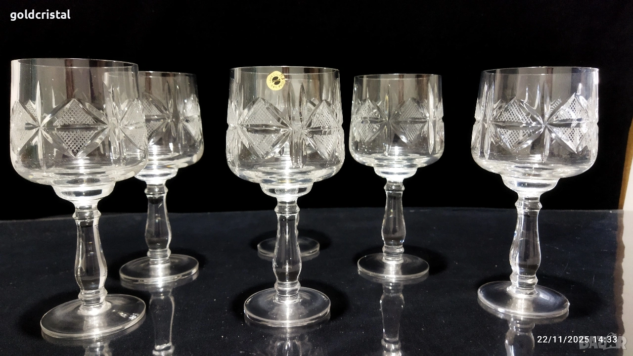 кристални чаши Моника ромб , снимка 1