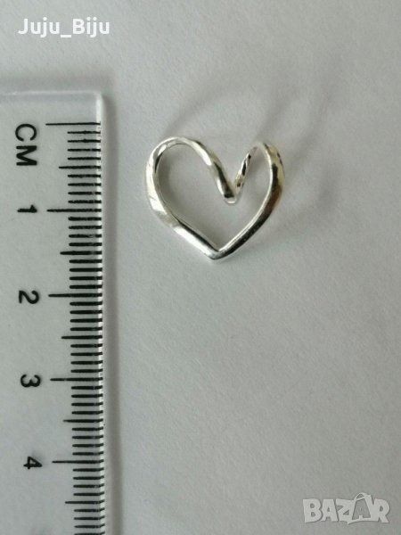 Нова сребърна висулка сърце, снимка 1
