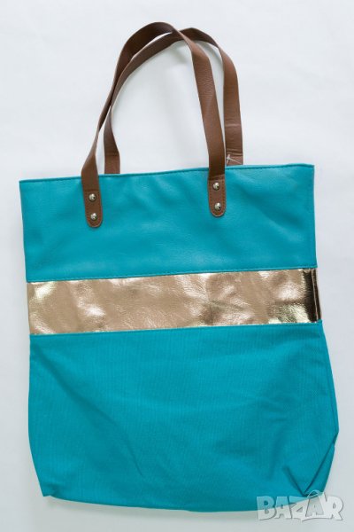 Дамска чанта в син цвят с контрастен принт марка  ART of POLO , снимка 1