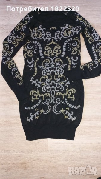 Рокля туника със сребърни и златни елементи , снимка 1