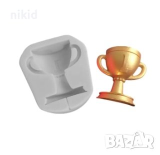 Купа орден Трофей 1 място силиконов молд форма фондан гипс декор, снимка 1