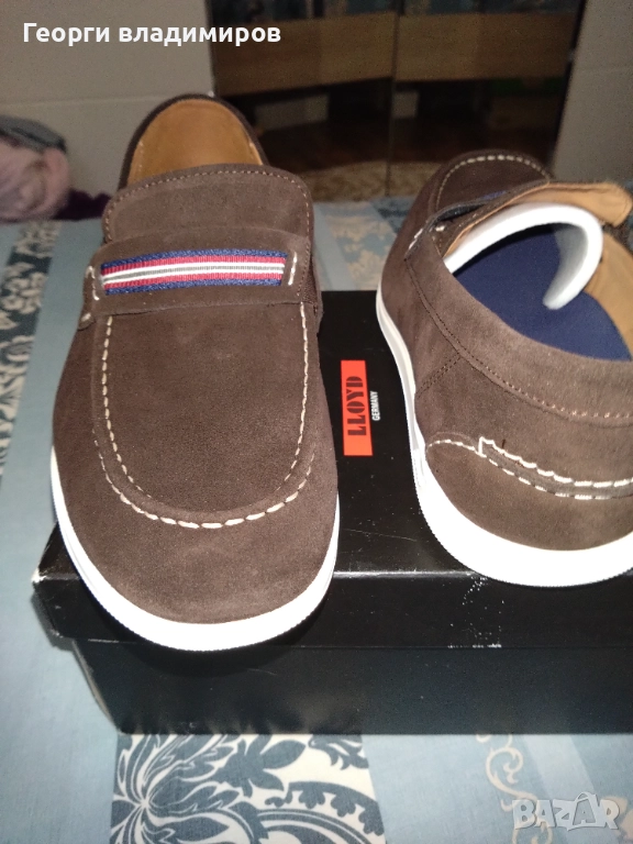 Lloyd оригинални мъжки обувки много красиви, естествена кожа и велур , снимка 1