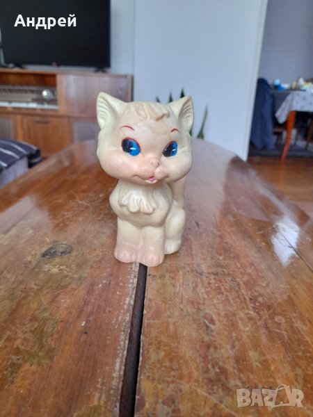 Стара гумена играчка,коте,котка #9, снимка 1