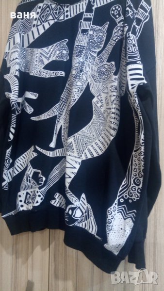 Дамска блуза с камъчета котки, снимка 1