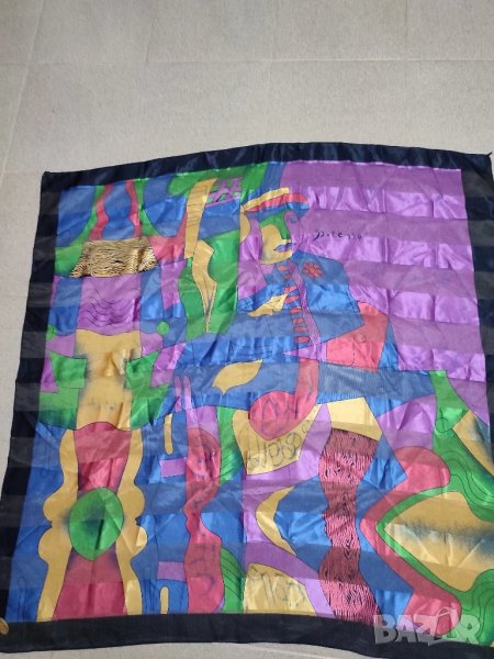 огромен размер нов вносен италиански копринен шал пикасо, снимка 1