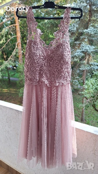 Официална рокля пепел от рози  S/M, снимка 1