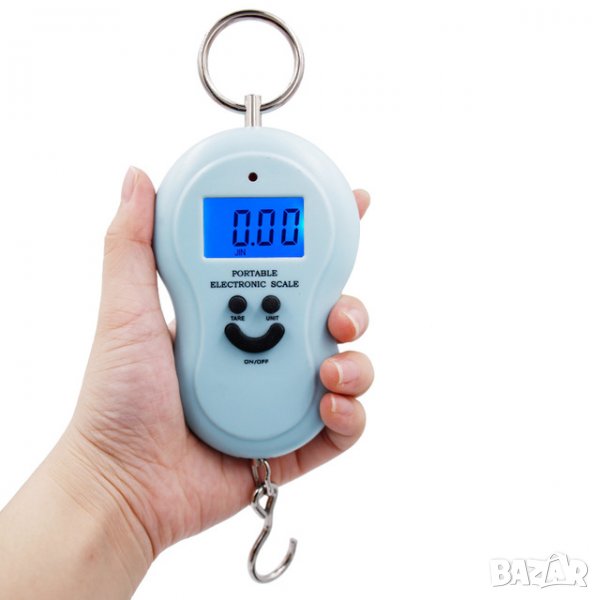 Дигитално кантарче с дисплей и кука до 50 кг., снимка 1