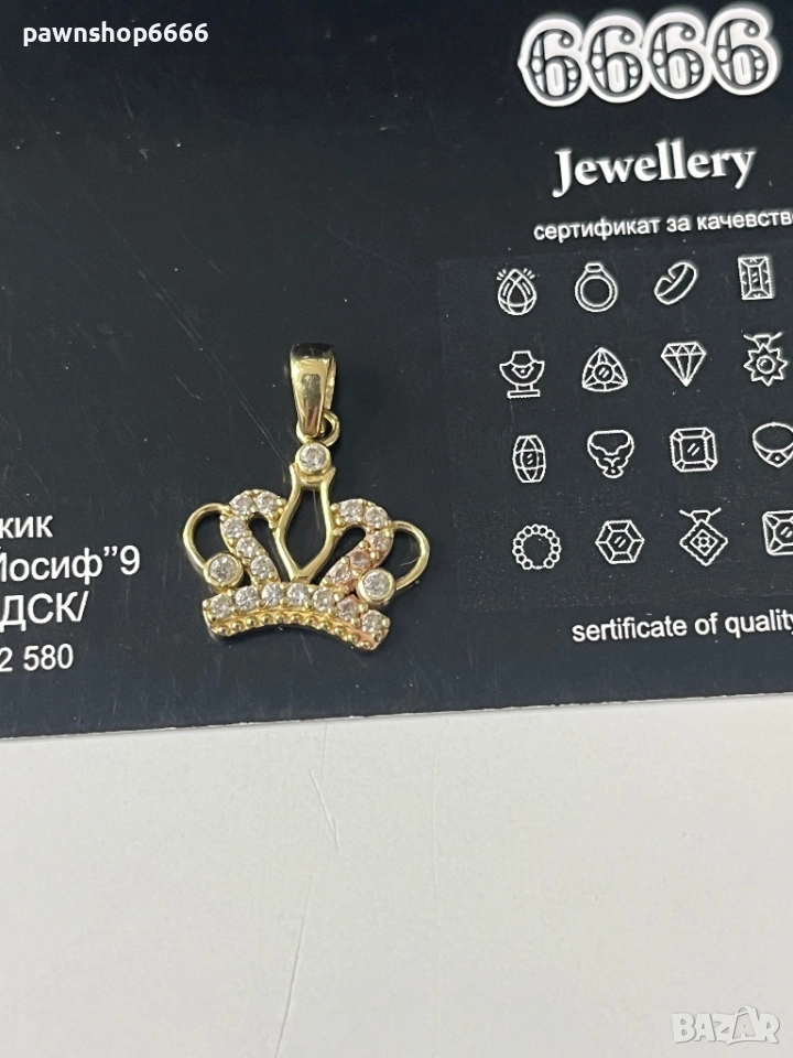 Златна висулка 14 К, снимка 1