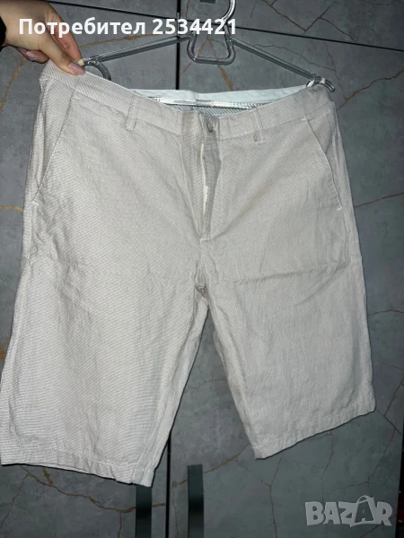 Мъжки бежови къси панталони, снимка 1